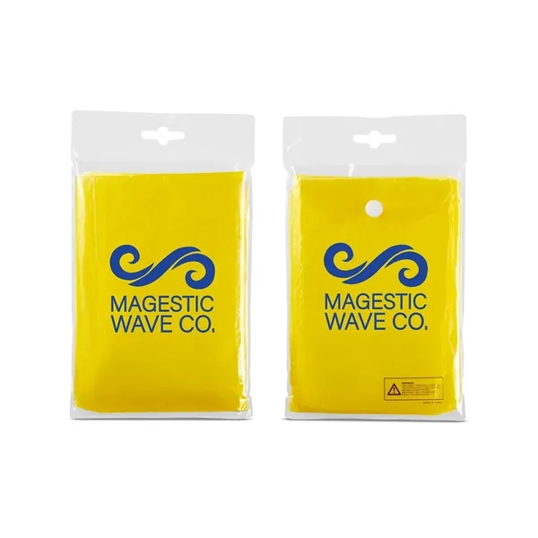 Disposable rain poncho with hood and compact pouch with snap closure.... from ASI 34063 alphabroder