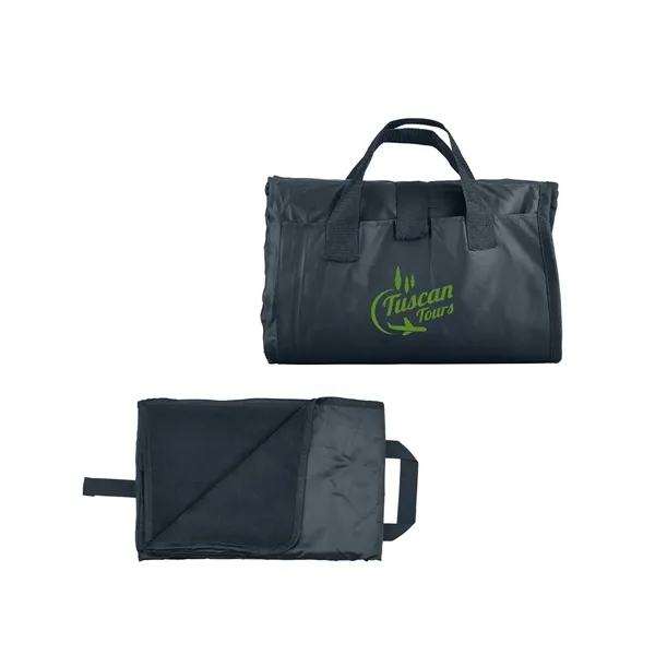 50" x 60" foldable picnic blanket made of double-sided polyester/fleece; folds... from ASI 34063 alphabroder