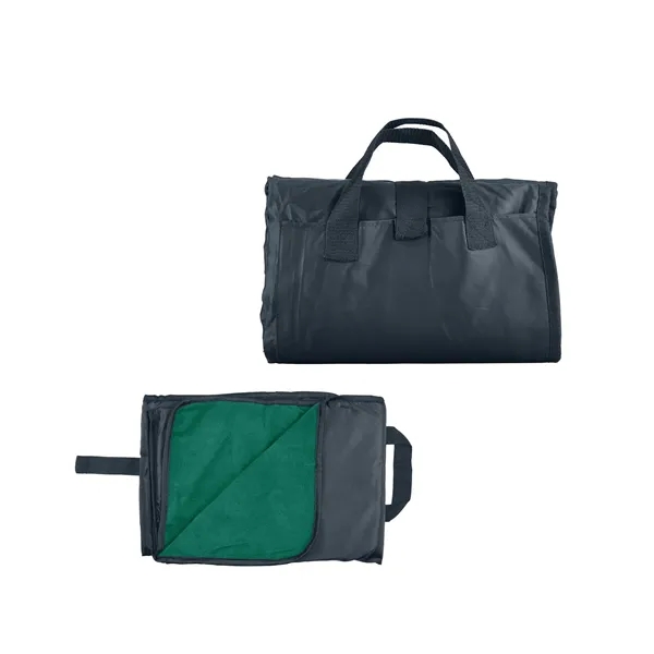 50" x 60" foldable picnic blanket made of double-sided polyester/fleece; folds... from ASI 34063 alphabroder