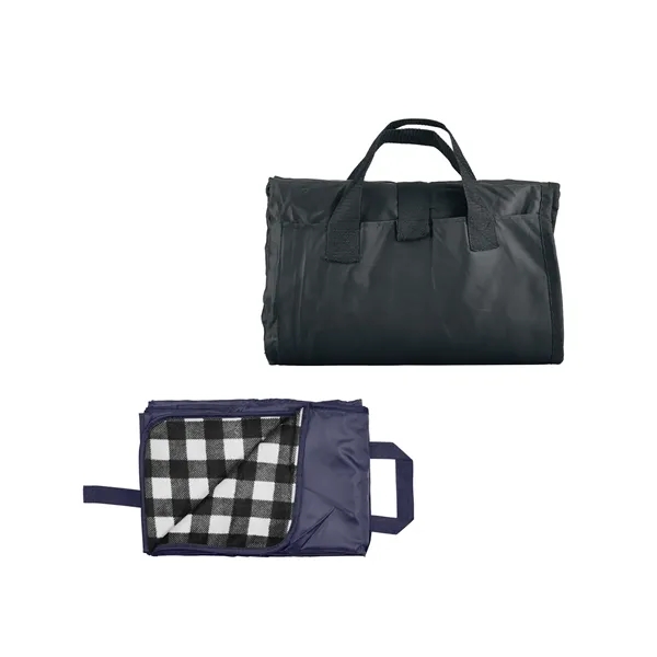 50" x 60" foldable picnic blanket made of double-sided polyester/fleece; folds... from ASI 34063 alphabroder