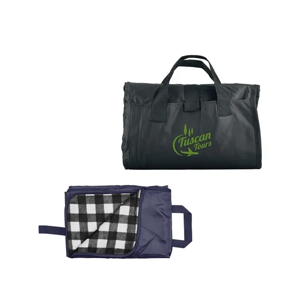 50" x 60" foldable picnic blanket made of double-sided polyester/fleece; folds... from ASI 34063 alphabroder