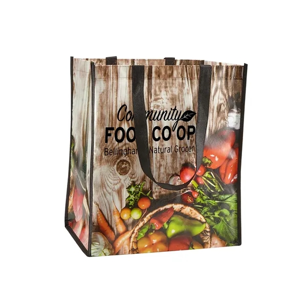 Laminated grocery tote bag made of 115 GSM non-woven material plus... from ASI 37218 Athena Promo (tm)