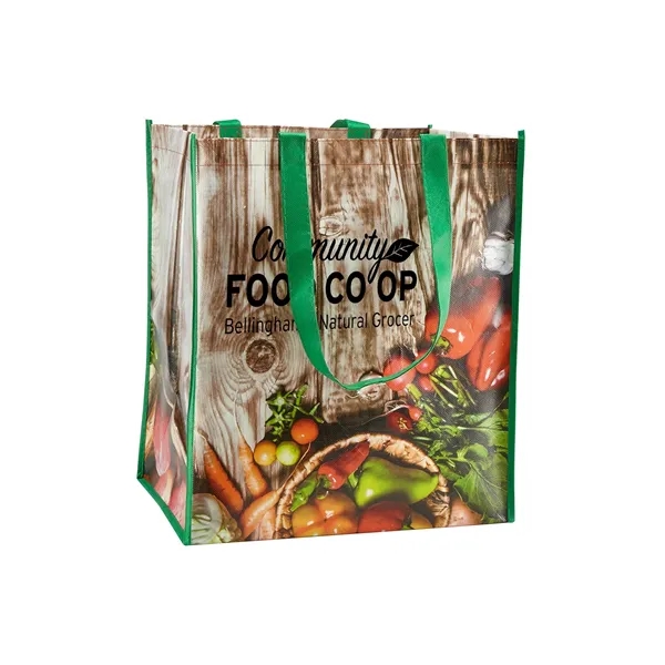 Laminated grocery tote bag made of 115 GSM non-woven material plus... from ASI 37218 Athena Promo (tm)