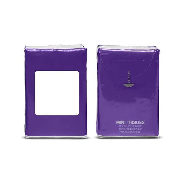 Re-sealable, non-refillable, miniature tissue pack with ten 3-ply tissues.... from ASI 34063 alphabroder