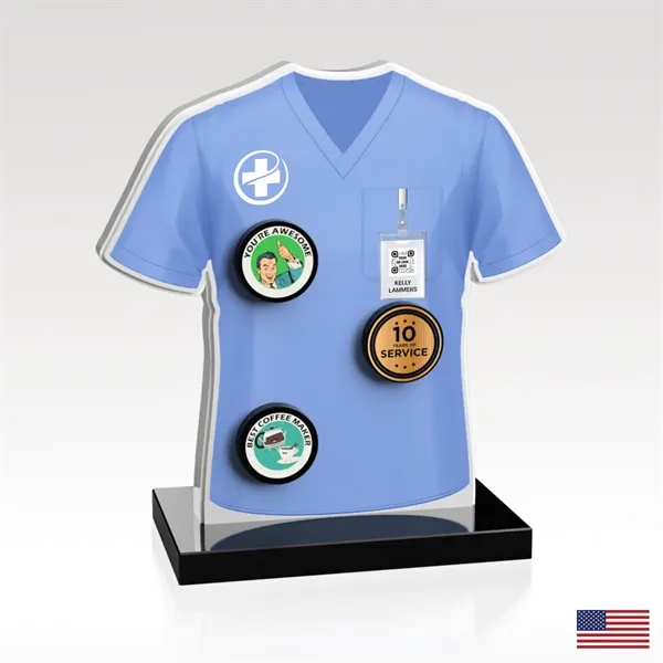 Wear accomplishments in style with our USA-Made acrylic and metal sweatshirt,... from ASI 93986 Visions/Awardcraft / Visions Awards