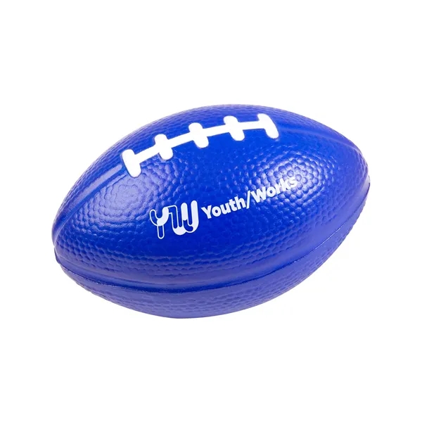 Football shaped stress reliever made of polyurethane foam; customization included.... from ASI 34063 alphabroder