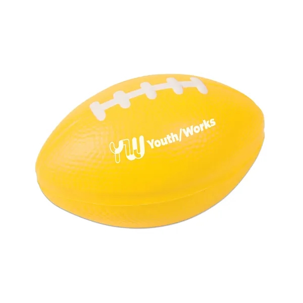 Football shaped stress reliever made of polyurethane foam; customization included.... from ASI 34063 alphabroder