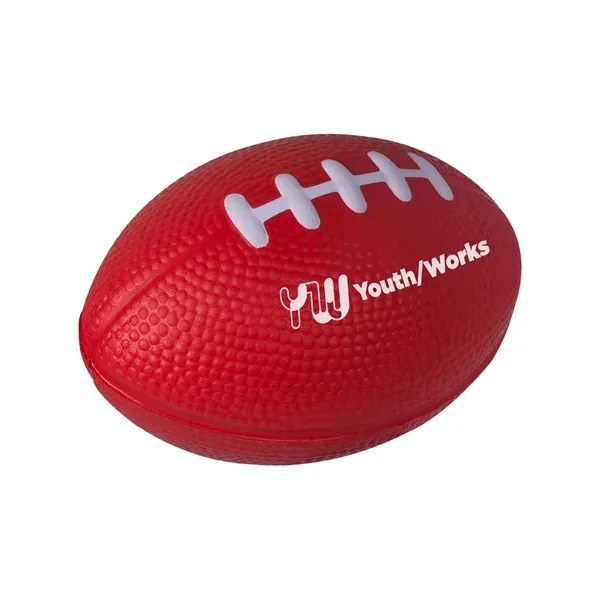 Football shaped stress reliever made of polyurethane foam; customization included.... from ASI 34063 alphabroder