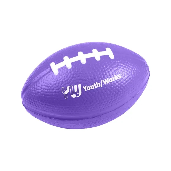 Football shaped stress reliever made of polyurethane foam; customization included.... from ASI 34063 alphabroder
