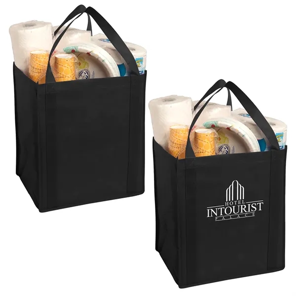 Large size grocery tote bag made of 80 GSM non-woven material... from ASI 37218 Athena Promo (tm)