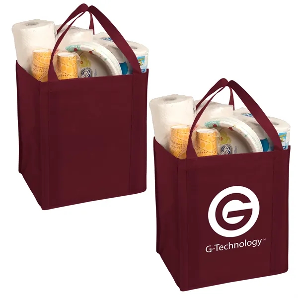 Large size grocery tote bag made of 80 GSM non-woven material... from ASI 37218 Athena Promo (tm)