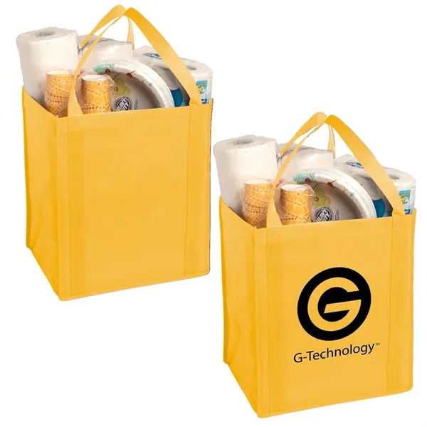 Large size grocery tote bag made of 80 GSM non-woven material... from ASI 37218 Athena Promo (tm)