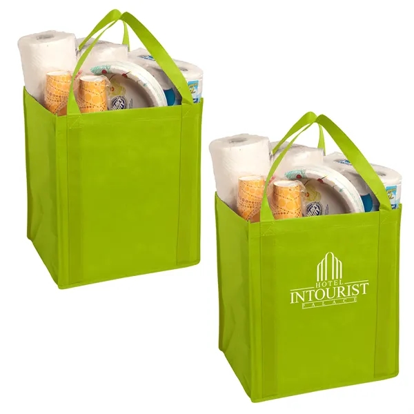 Large size grocery tote bag made of 80 GSM non-woven material... from ASI 37218 Athena Promo (tm)