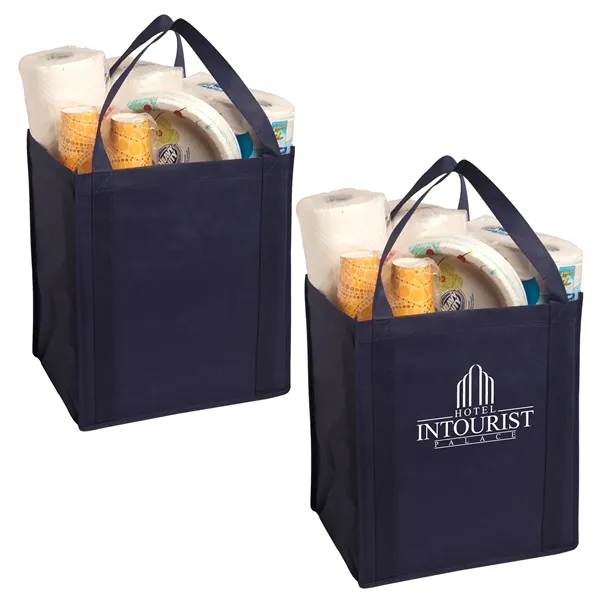 Large size grocery tote bag made of 80 GSM non-woven material... from ASI 37218 Athena Promo (tm)