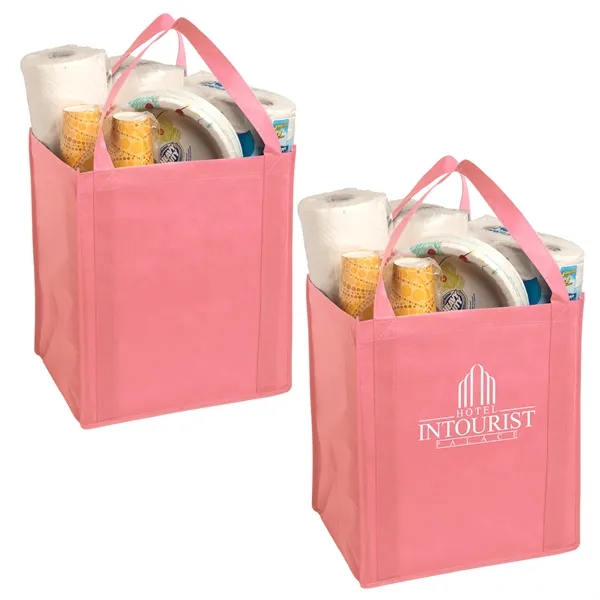Large size grocery tote bag made of 80 GSM non-woven material... from ASI 37218 Athena Promo (tm)