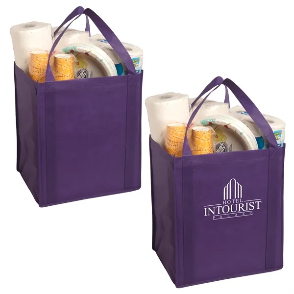 Large size grocery tote bag made of 80 GSM non-woven material... from ASI 37218 Athena Promo (tm)