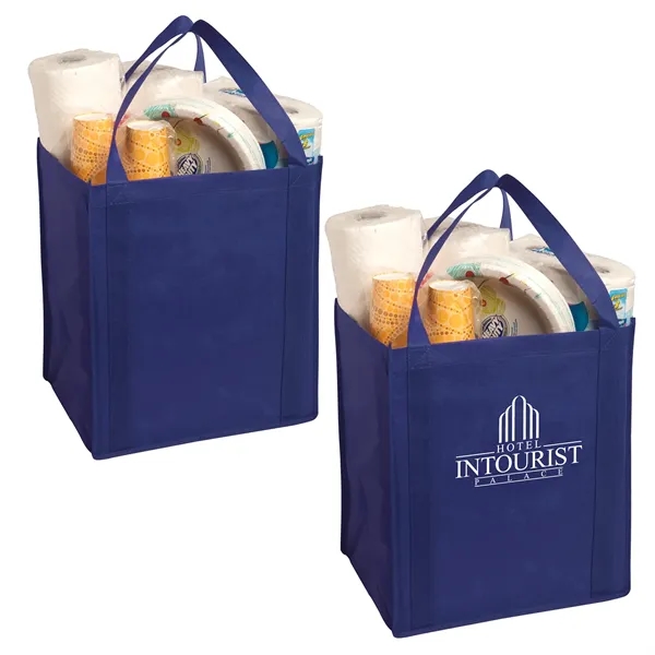 Large size grocery tote bag made of 80 GSM non-woven material... from ASI 37218 Athena Promo (tm)