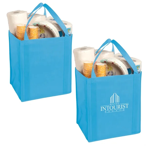 Large size grocery tote bag made of 80 GSM non-woven material... from ASI 37218 Athena Promo (tm)