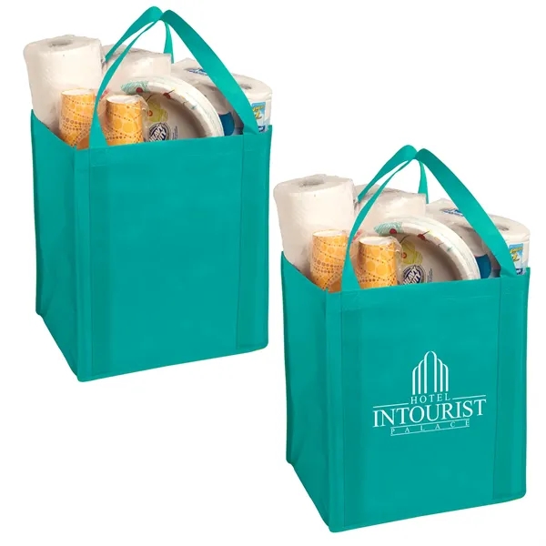 Large size grocery tote bag made of 80 GSM non-woven material... from ASI 37218 Athena Promo (tm)