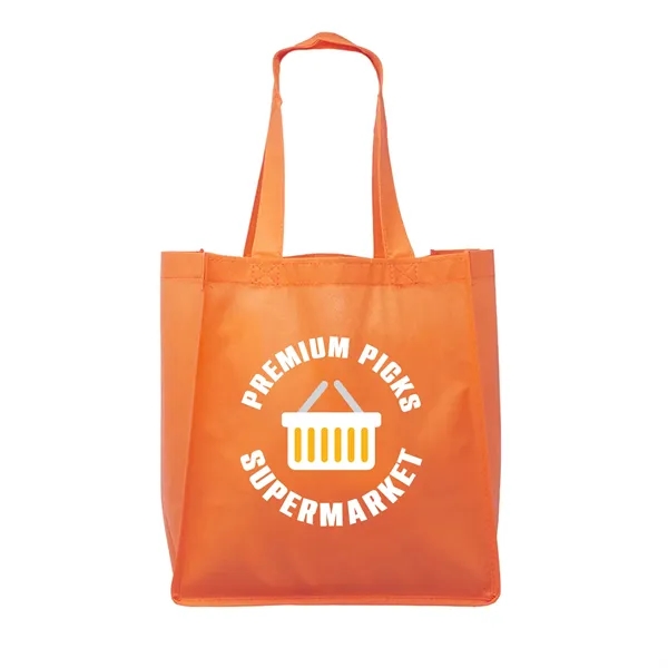 The Clipper Grocery tote bag is made 80 GSM Non-Woven Polypropylene... from ASI 62088 IDProductsource
