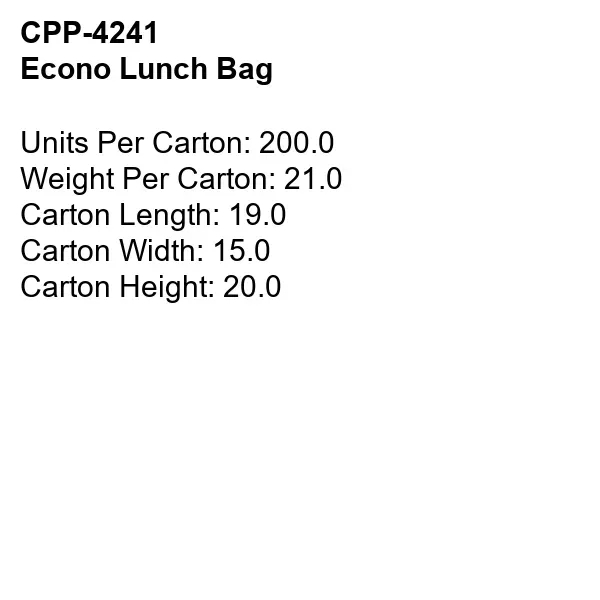 Econo Lunch Bag... from ASI 30208 A P Specialties / AP Specialties