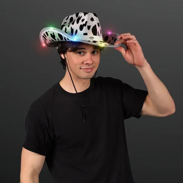 LED Cow Print Hat with White Band; Imprinted Pricing... from ASI 34194 ALightPromos