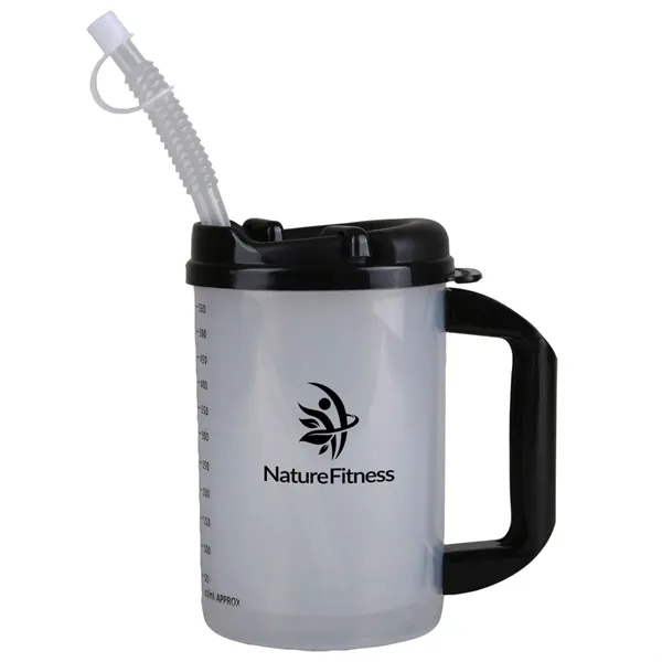 20 oz. insulated travel mug with measurement markings in ounces and... from ASI 52840 Evans Manufacturing