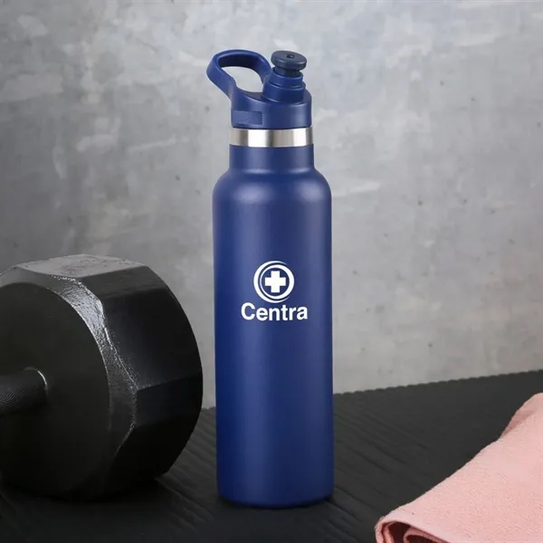 20 oz. double wall vacuum insulated stainless steel bottle with push-pull... from ASI 52840 Evans Manufacturing