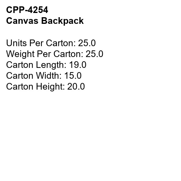 Canvas Backpack... from ASI 30208 A P Specialties / AP Specialties