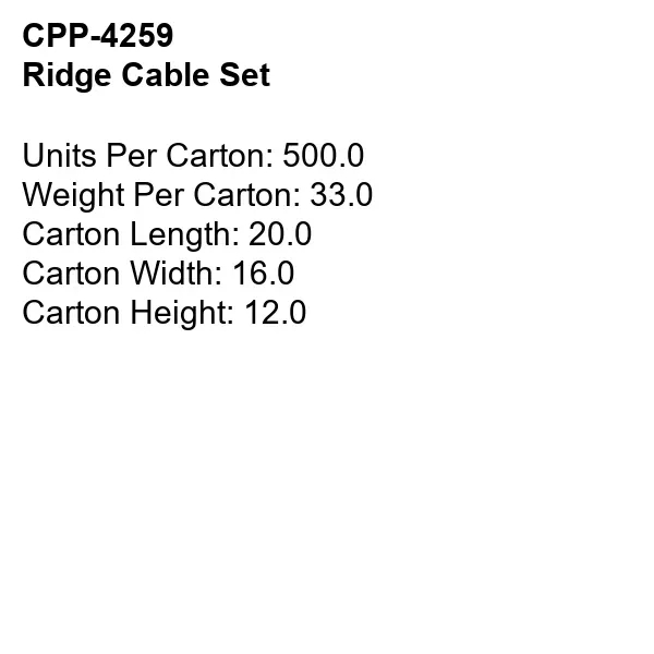 Ridge Cable Set... from ASI 30208 A P Specialties / AP Specialties