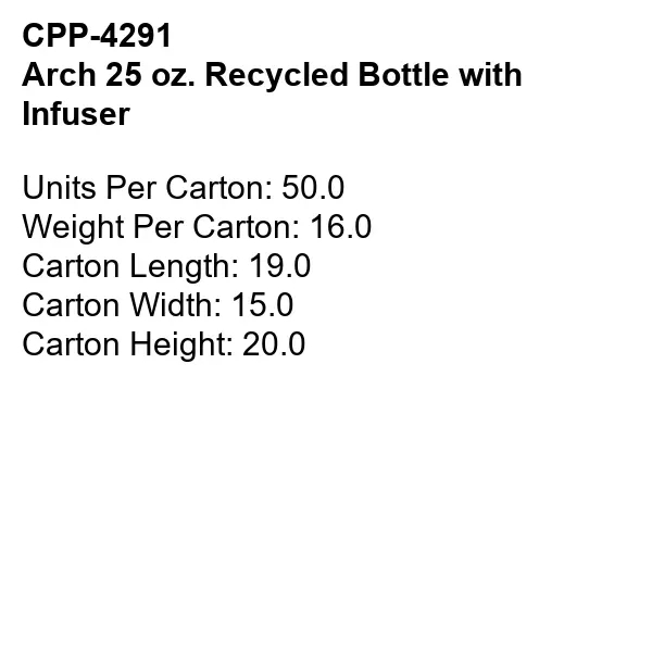 Arch 25 oz. Recycled Bottle with Infuser... from ASI 30208 A P Specialties / AP Specialties