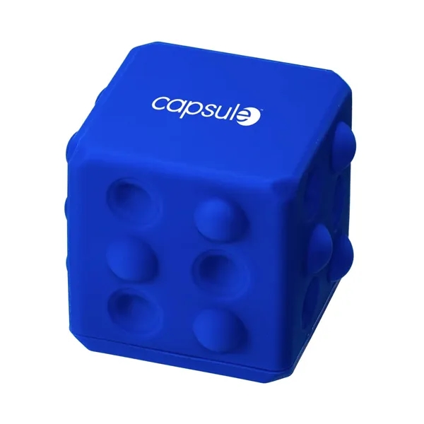 2.25" x 2.25" square push pop silicone fidget ball with dimpled... from ASI 63549 Jornik Manufacturing Corp