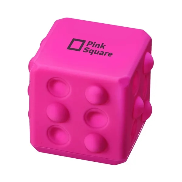 2.25" x 2.25" square push pop silicone fidget ball with dimpled... from ASI 63549 Jornik Manufacturing Corp