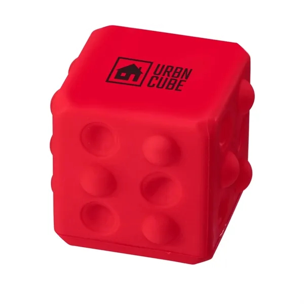 2.25" x 2.25" square push pop silicone fidget ball with dimpled... from ASI 63549 Jornik Manufacturing Corp