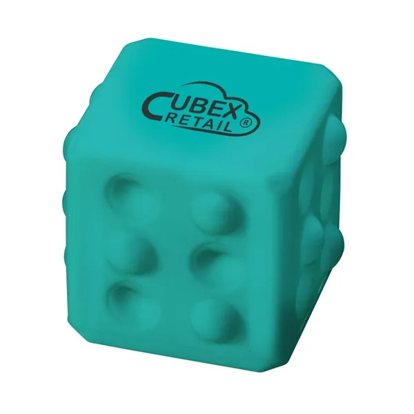 2.25" x 2.25" square push pop silicone fidget ball with dimpled... from ASI 63549 Jornik Manufacturing Corp