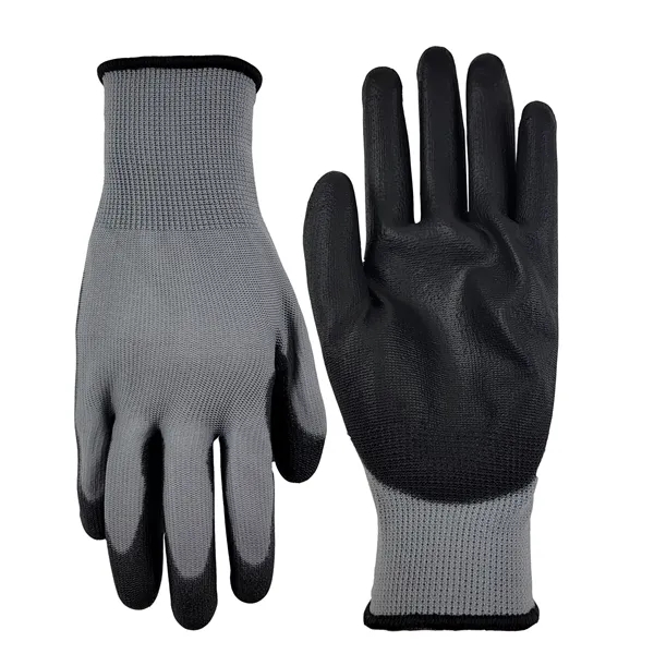 Polyester gloves with palms coated in black nitrile for puncture, snag,... from ASI 90160 Suntex Industries