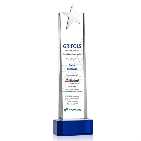 Fanshaw Silver Star VividPrint™ Award on Base - Blue... from ASI 84592 St Regis Group / St Regis