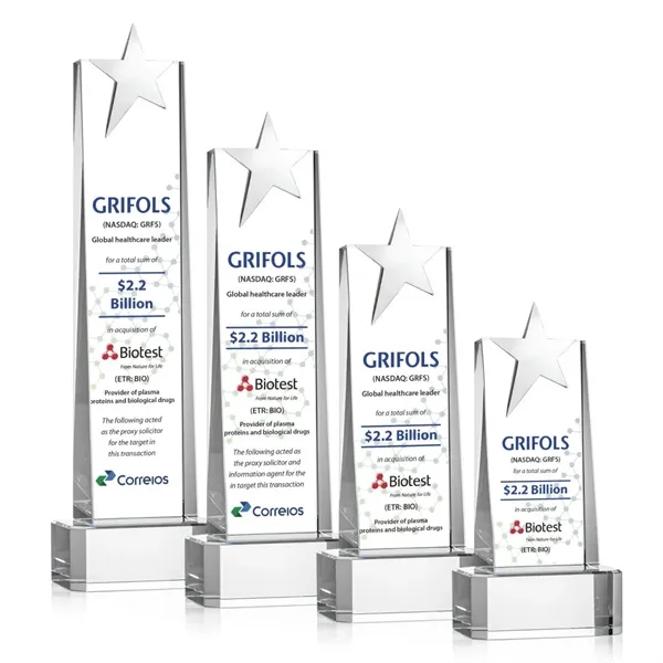 Fanshaw Silver Star VividPrint™ Award on Base - Clear... from ASI 84592 St Regis Group / St Regis