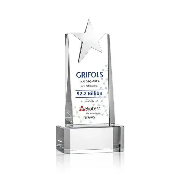 Fanshaw Silver Star VividPrint™ Award on Base - Clear... from ASI 84592 St Regis Group / St Regis