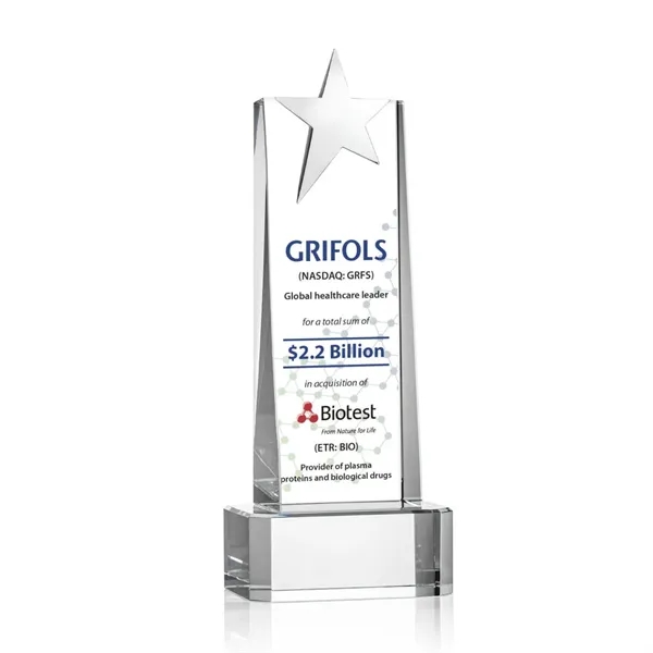 Fanshaw Silver Star VividPrint™ Award on Base - Clear... from ASI 84592 St Regis Group / St Regis