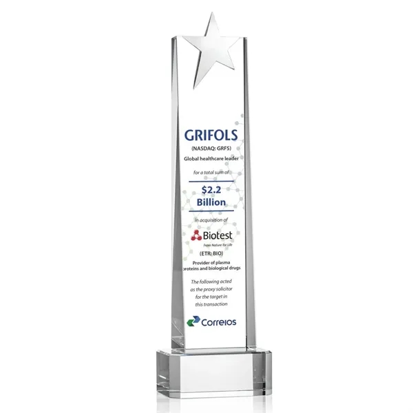 Fanshaw Silver Star VividPrint™ Award on Base - Clear... from ASI 84592 St Regis Group / St Regis
