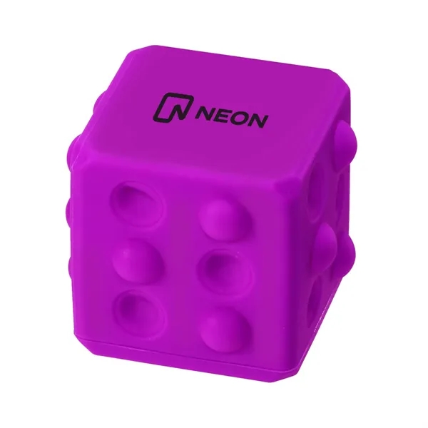 2.25" x 2.25" square push pop silicone fidget ball with dimpled... from ASI 63549 Jornik Manufacturing Corp