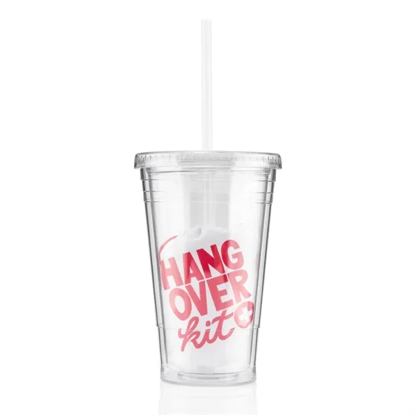 Hangover kit with a16 ounce plastic tumbler with lid, pain reliever,... from ASI 57800 Gordon Sinclair / Gordon Sinclair®
