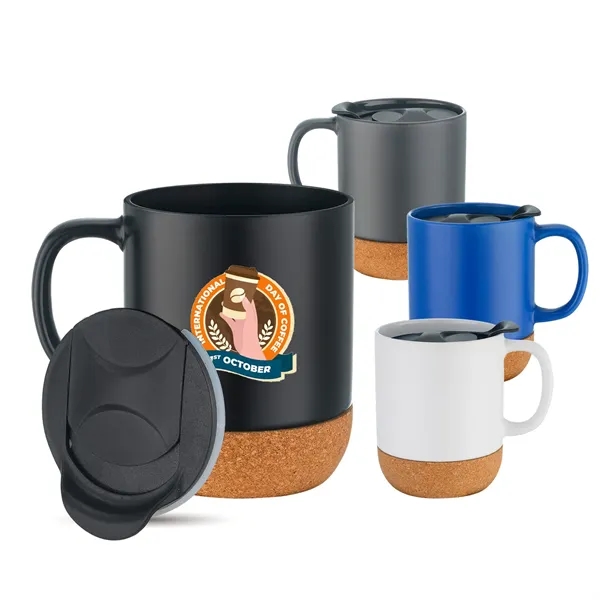 Matte, textured bottom ceramic mug. Improve your marketing performance during trade... from ASI 41511 Brainchild USA Inc / BrainChild Gift Club