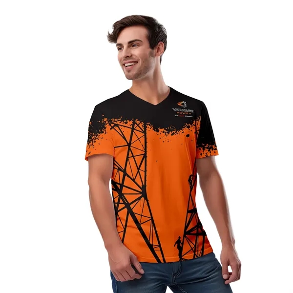 Men's custom sublimated T- shirts, print any logo or design in... from ASI 93987 Martini-Vispak Inc.