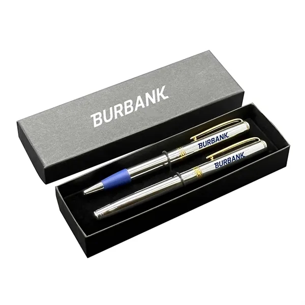 Features our velvet cardboard box with our Edda ballpoint pens.... from ASI 68190 Lungsal / Lungsal