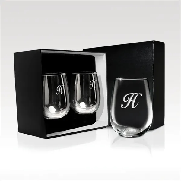 Stemless White Wine Glasses, 17 ounces, set of two.... from ASI 93986 Visions/Awardcraft / Visions Awards