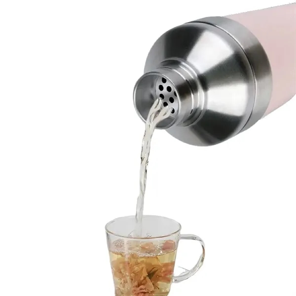 Double wall stainless steel cocktail shaker, 14 oz. plus 1C1P silkscreen... from ASI 37218 Athena Promo (tm)