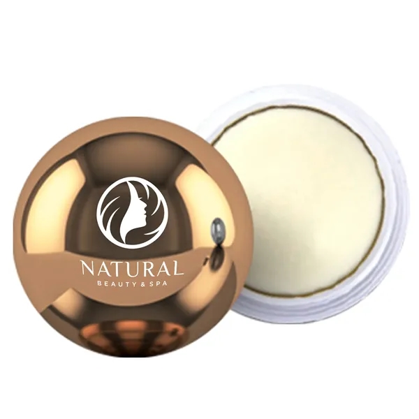 Metallic lip balm moisturizer ball made with natural beeswax... from ASI 61966 HPG / Mixie