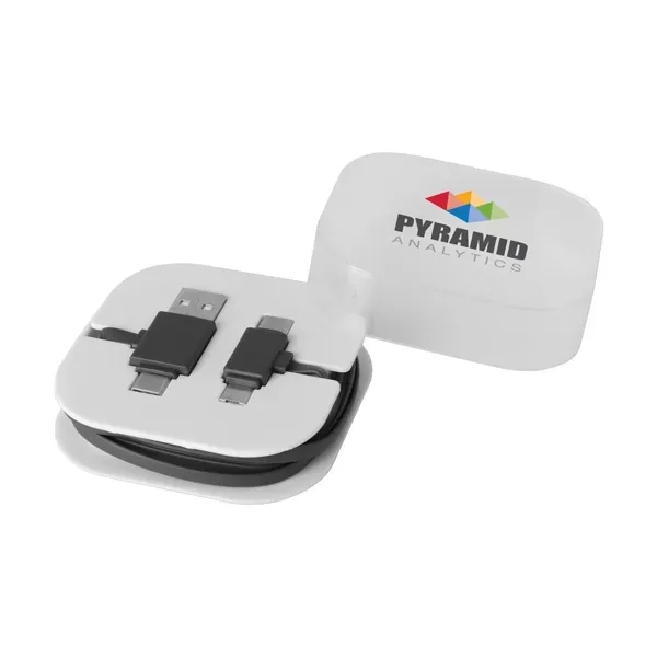 4-in-1 charging cable with a storage case.... from ASI 98360 WOWLine / WOWLine®